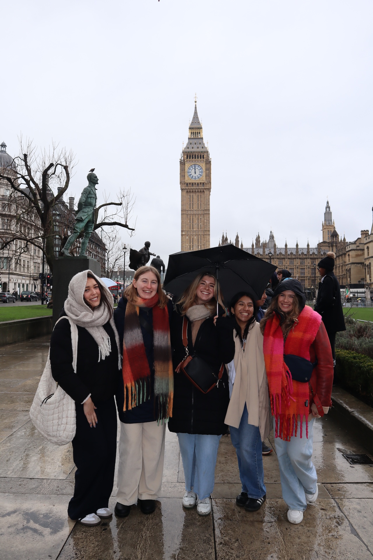 Girls in front of Big Ben